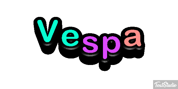 Vespa Efeito do texto