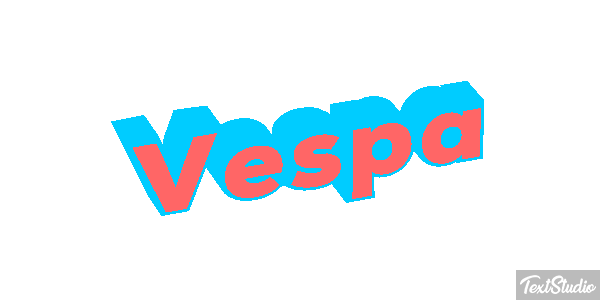 Vespa Efeito do texto