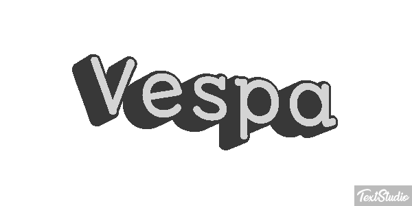 Vespa Efeito do texto