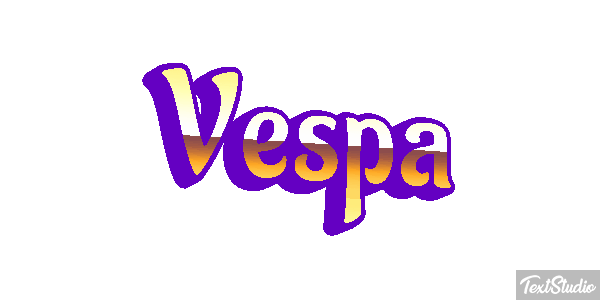 Vespa Efeito do texto