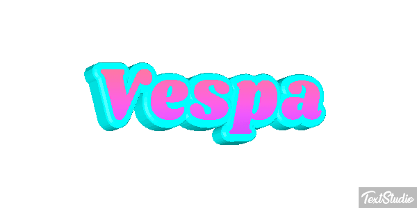 Vespa Efeito do texto
