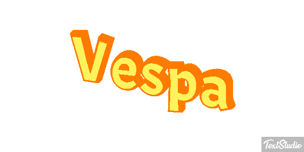 Vespa Efeito do texto