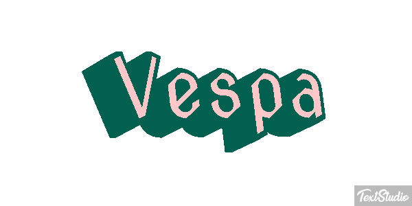 Vespa Efeito do texto