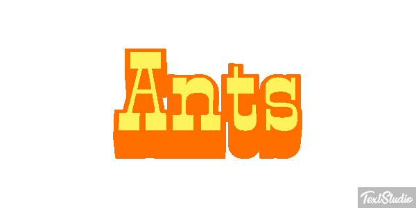 Ants Текстовый эффект