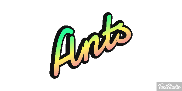 Ants Текстовый эффект