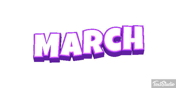 March Efecto de texto