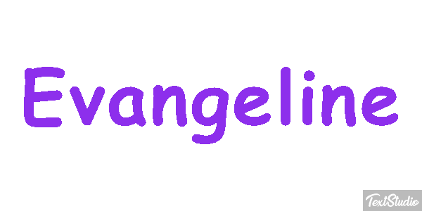 Evangeline Tekst effect