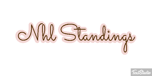 Nhl Standings Tekst effect