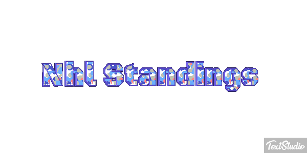 Nhl Standings Tekst effect