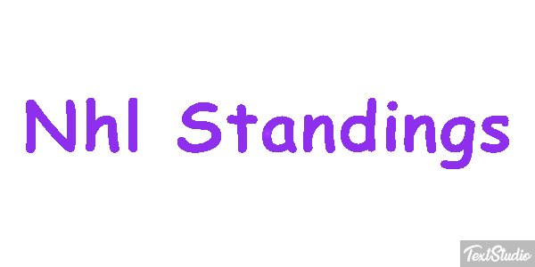 Nhl Standings Tekst effect