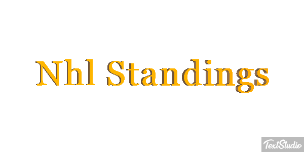 Nhl Standings Tekst effect