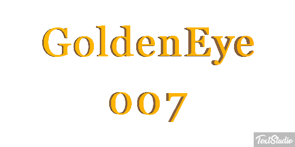 GoldenEye 007 Efecto de texto