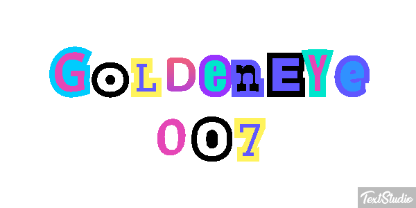 GoldenEye 007 Efecto de texto