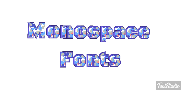 Monospace Fonts Text effect