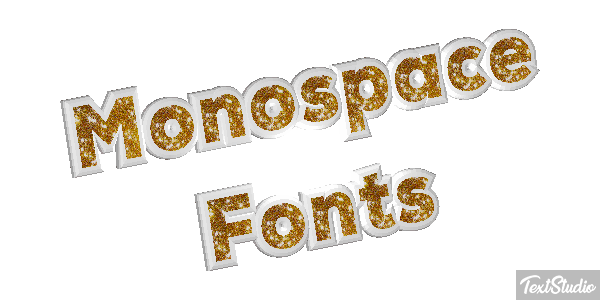Monospace Fonts Text effect