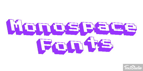 Monospace Fonts Text effect