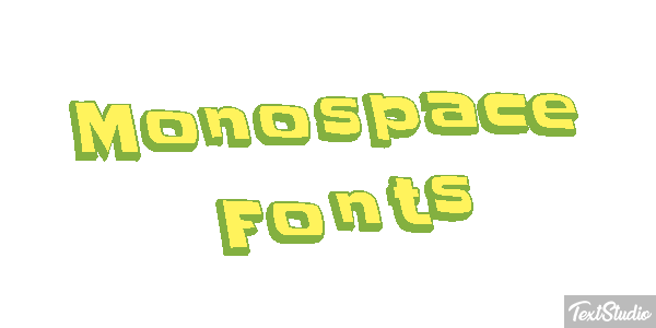 Monospace Fonts Text effect