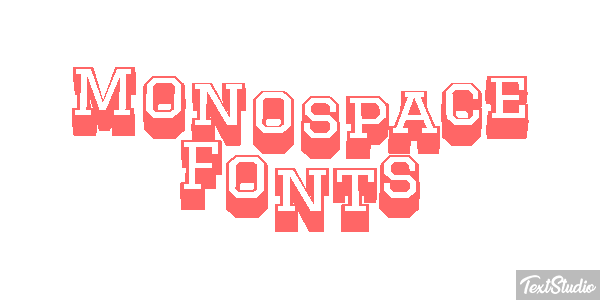 Monospace Fonts Text effect
