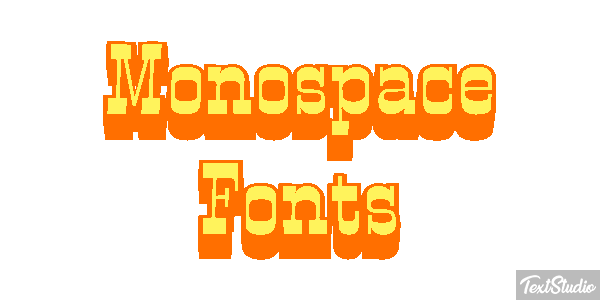 Monospace Fonts Text effect