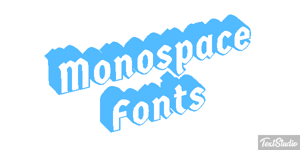 Monospace Fonts Text effect