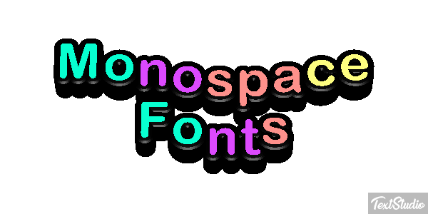 Monospace Fonts Text effect