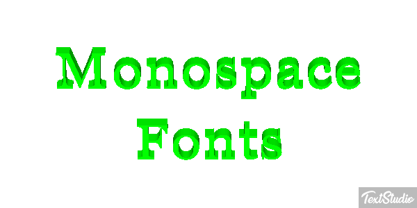 Monospace Fonts Text effect