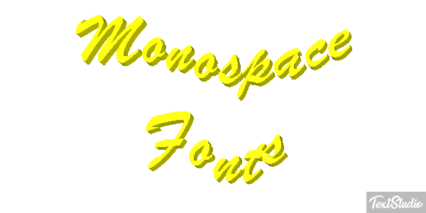 Monospace Fonts Text effect