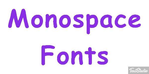 Monospace Fonts Text effect