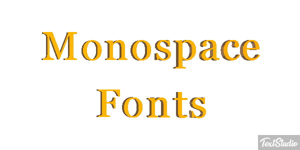 Monospace Fonts Text effect