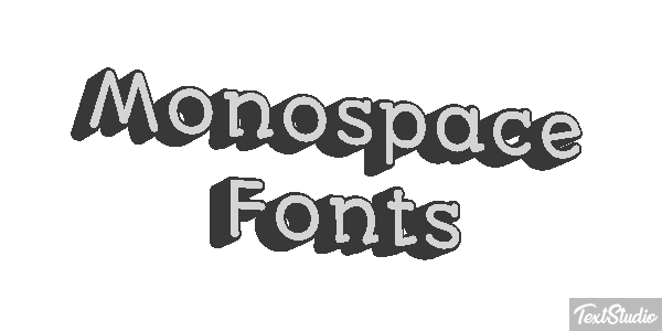 Monospace Fonts Text effect