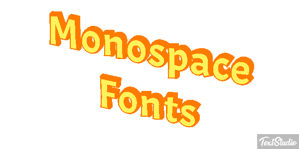 Monospace Fonts Text effect
