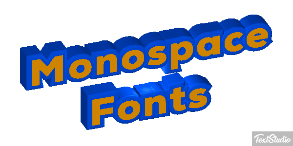 Monospace Fonts Text effect