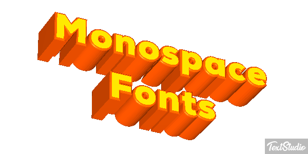 Monospace Fonts Text effect
