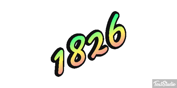 1826 Text effect