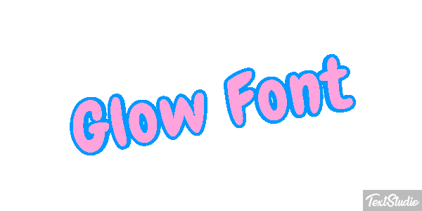 Glow Font Text effect