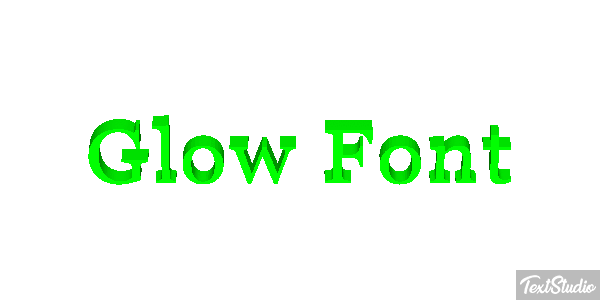 Glow Font Text effect