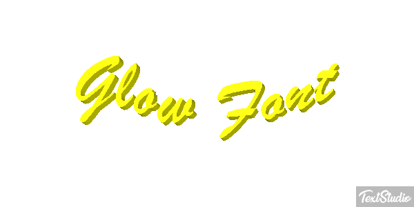 Glow Font Text effect