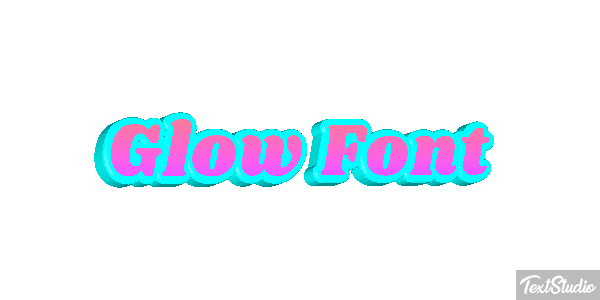 Glow Font Text effect