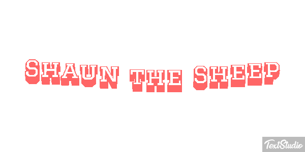 Shaun the Sheep Texteffekt