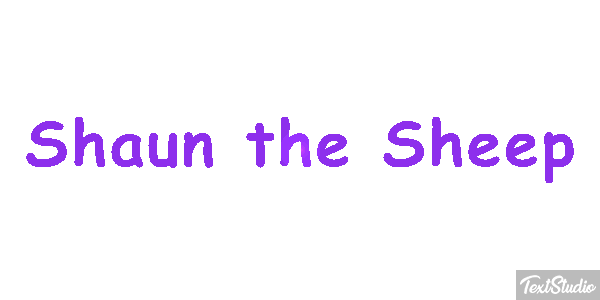 Shaun the Sheep Texteffekt