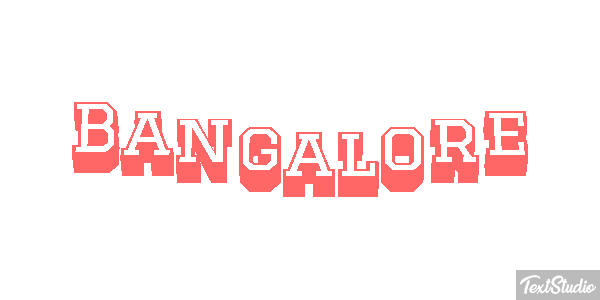 Bangalore Efecto de texto