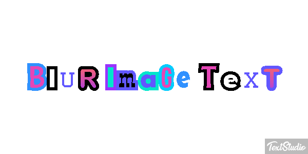 Blur Image Text Text effect