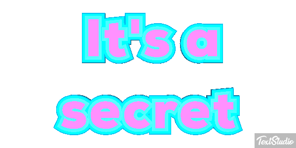 It's a secret Tekst effect