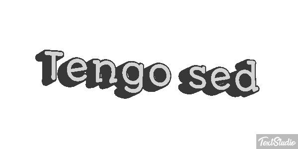 Tengo sed Текстовый эффект