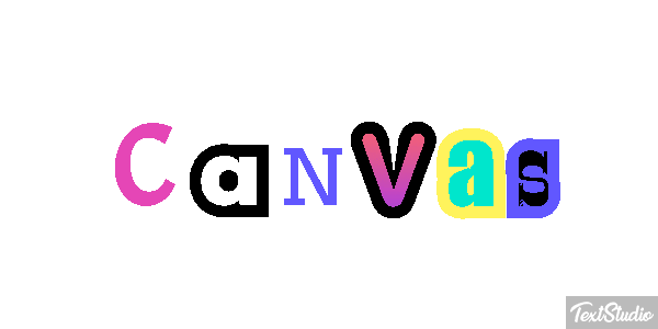 Canvas Effetto testo