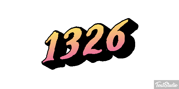 1326 Text effect