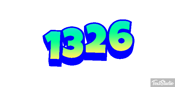 1326 Text effect