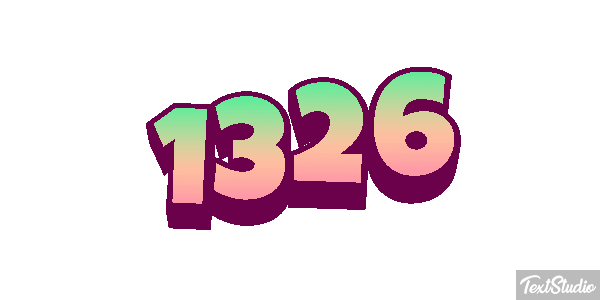 1326 Text effect