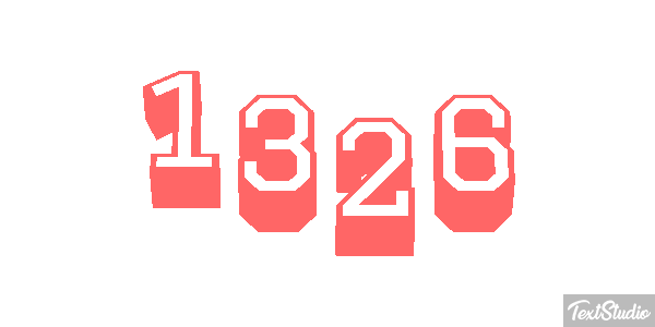 1326 Text effect