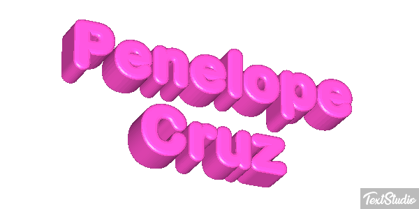 Penélope Cruz Text effect